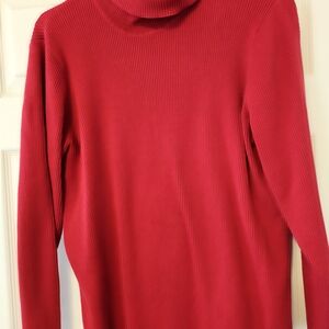 Jones New York Sport Red Turtleneck Sweater EUC
